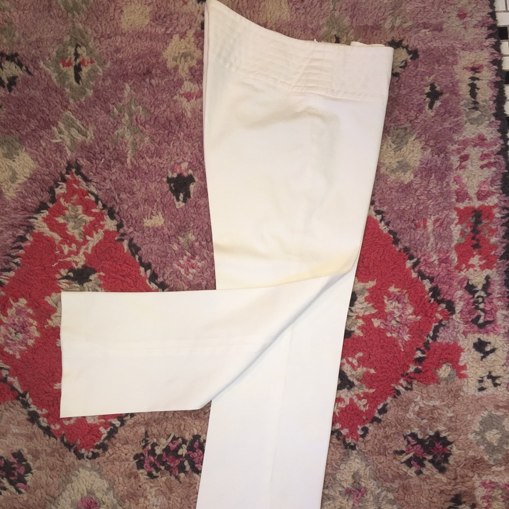 Theory pure white stretch cotton capris 4